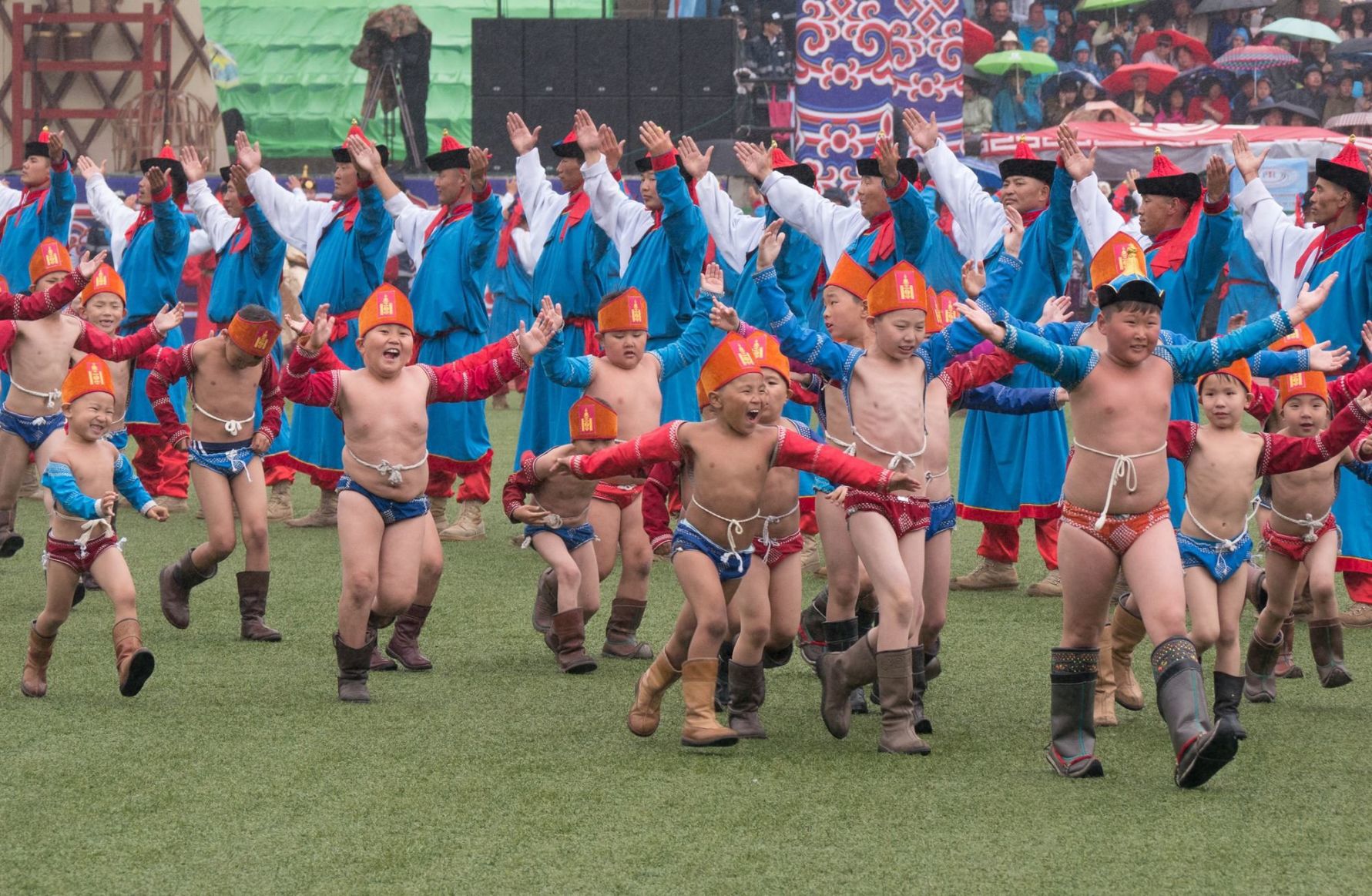Little Wrestlers at Naadam Festival